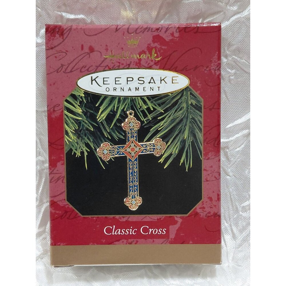 Vtg Classic Cross Hallmark Keepsake Ornament Religious Holiday